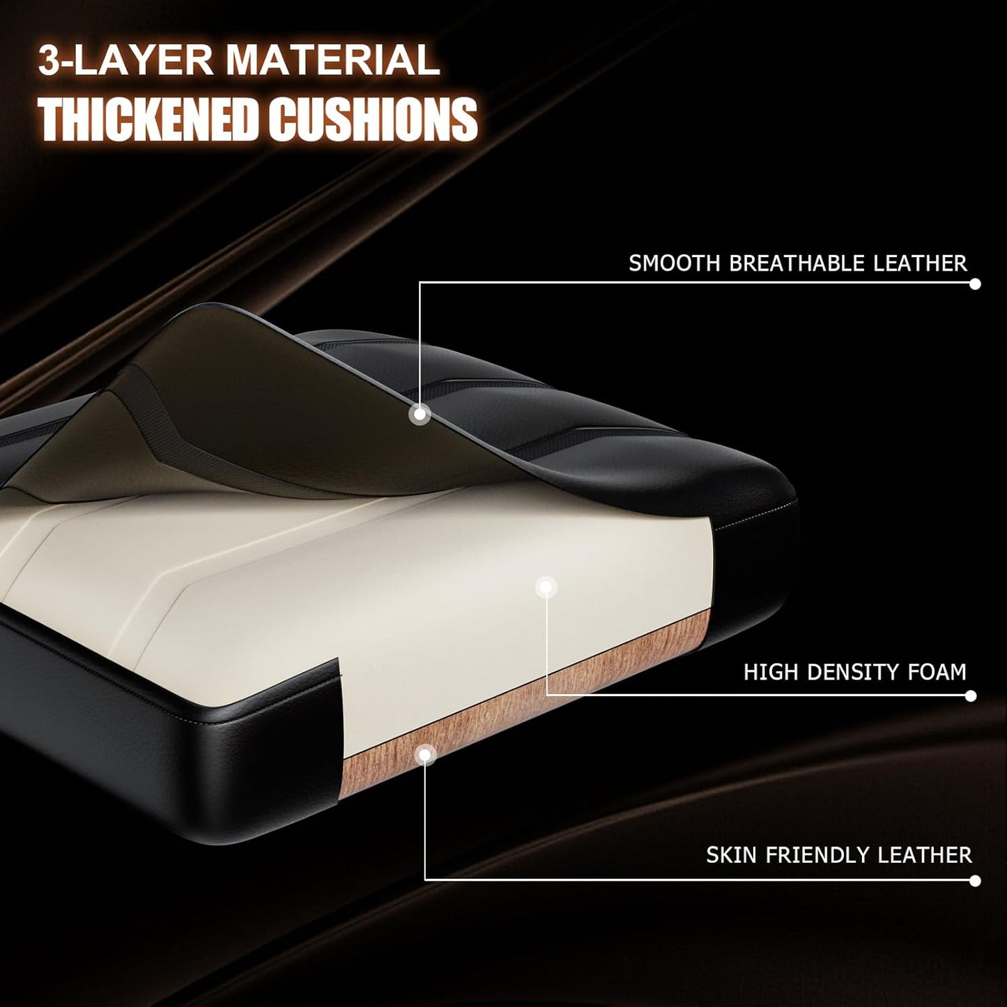 Ergonomic Gaming Chair, Height Adjustable Computer Chair, Pu Leather PC Chair with Castors, for Adults and Teenagers