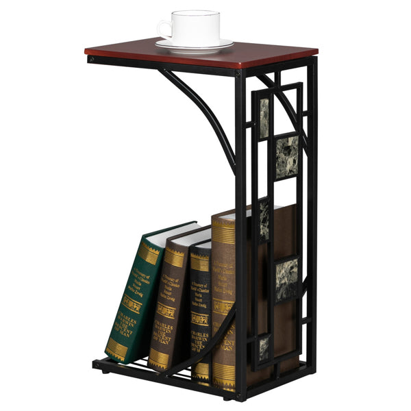 Iron Side Table Coffee Table Brown