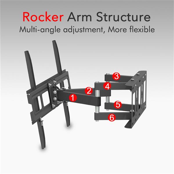 32-70 Inch Double Pendulum Large Base TV Stand Tmds-101 Bearing 50Kg/Vese600*400/Upper And Lower-10~ 10°