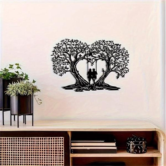 Love Tree Metal Wall Art Decor Wall Hanging for Home Living room Bedroom