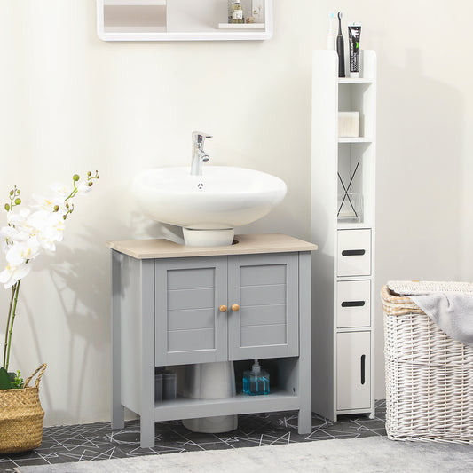 Bathroom Storage Cabinet – Slim Freestanding Organizer for Towels & Toiletries