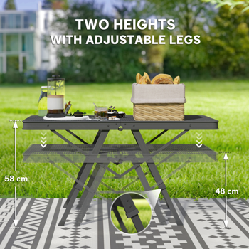 Folding Camping Table – Lightweight Portable Outdoor Picnic & Travel Table with Carry Handle