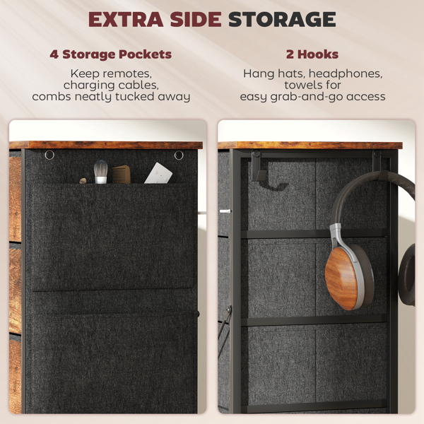 Wood Storage Chest of Drawers