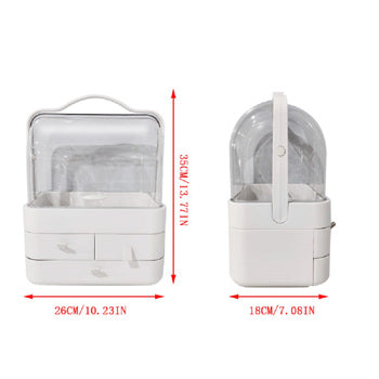 Cosmetic Organizer With Lid Stylish Designed Make up Organizers Storage Box