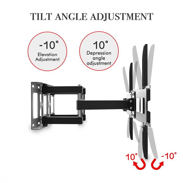 32-70 Inch Double Pendulum Large Base TV Stand Tmds-101 Bearing 50Kg/Vese600*400/Upper And Lower-10~ 10°