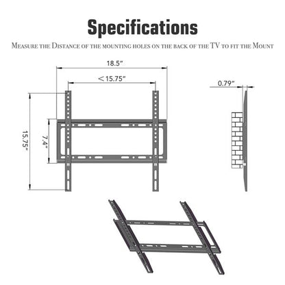 26-55" Wall Mount Bracket TV Mount TMW4040 with Sprit Bubble